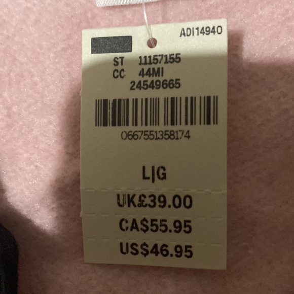 PINK zip up hoodie size L - Picture 3 of 3